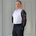 String King shirty normal collar backless shirt