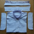 String King shirty detachable collar backless shirt
