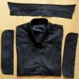 String King shirty detachable collar backless shirt