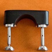 Chinrest - Violin - Central - Medium - Ebony - Bottom mounted  Hill Silver fittings