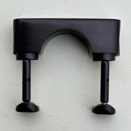 Chinrest - Violin - Central - Large - Ebony - Bottom mounted  Hill Black fittings