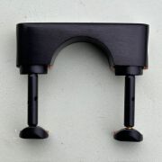 Chinrest - Violin - Central - Large - Ebony - Bottom mounted  Hill Black fittings